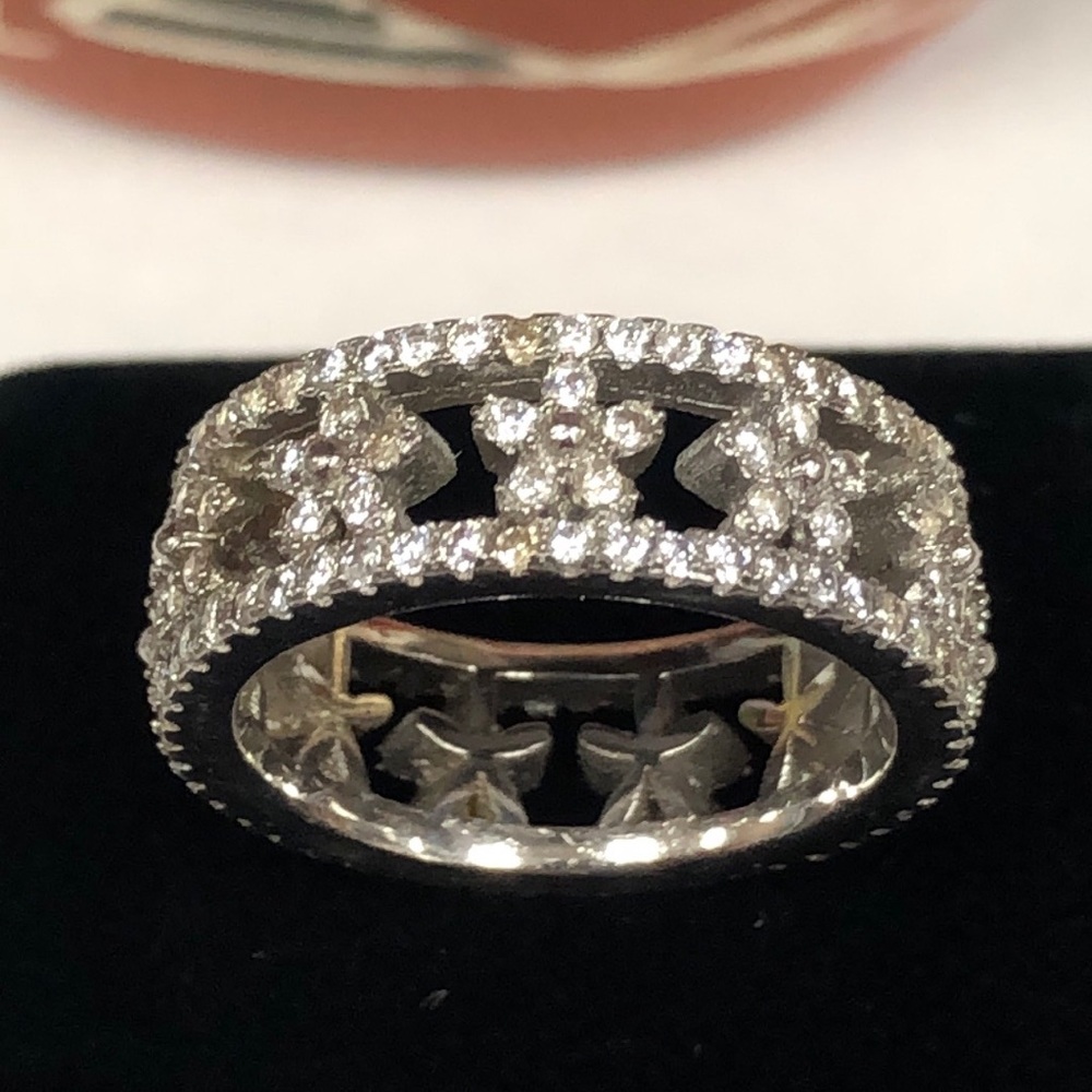 Silver Flower Ring - image 1